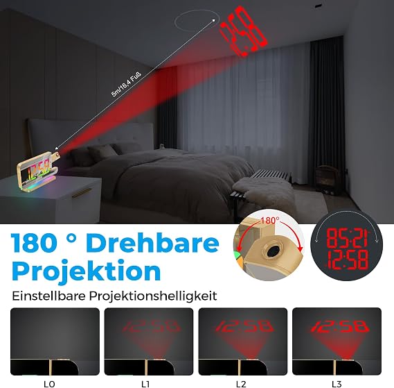 Sukeen Projection Alarm Clock,7.4