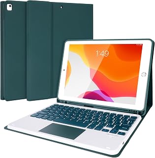 LAMA Touchpad Keyboard Case for iPad 10.2" 9th 8th 7th Generation, iPad 9th Generation Case with Keyboard, Flip Stand Keyboard Case with Pencil Holder for iPad Air 10.5"(3rd Gen)/iPad Pro 10.5 in,DGN