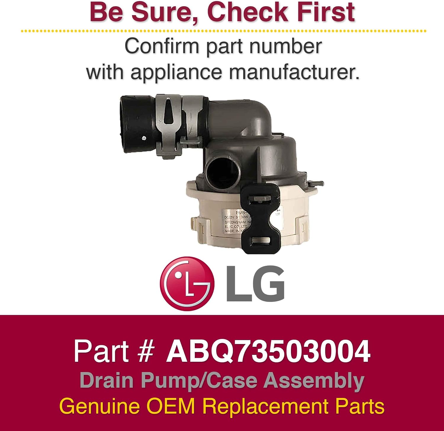 LG ABQ73503004 Case Assembly