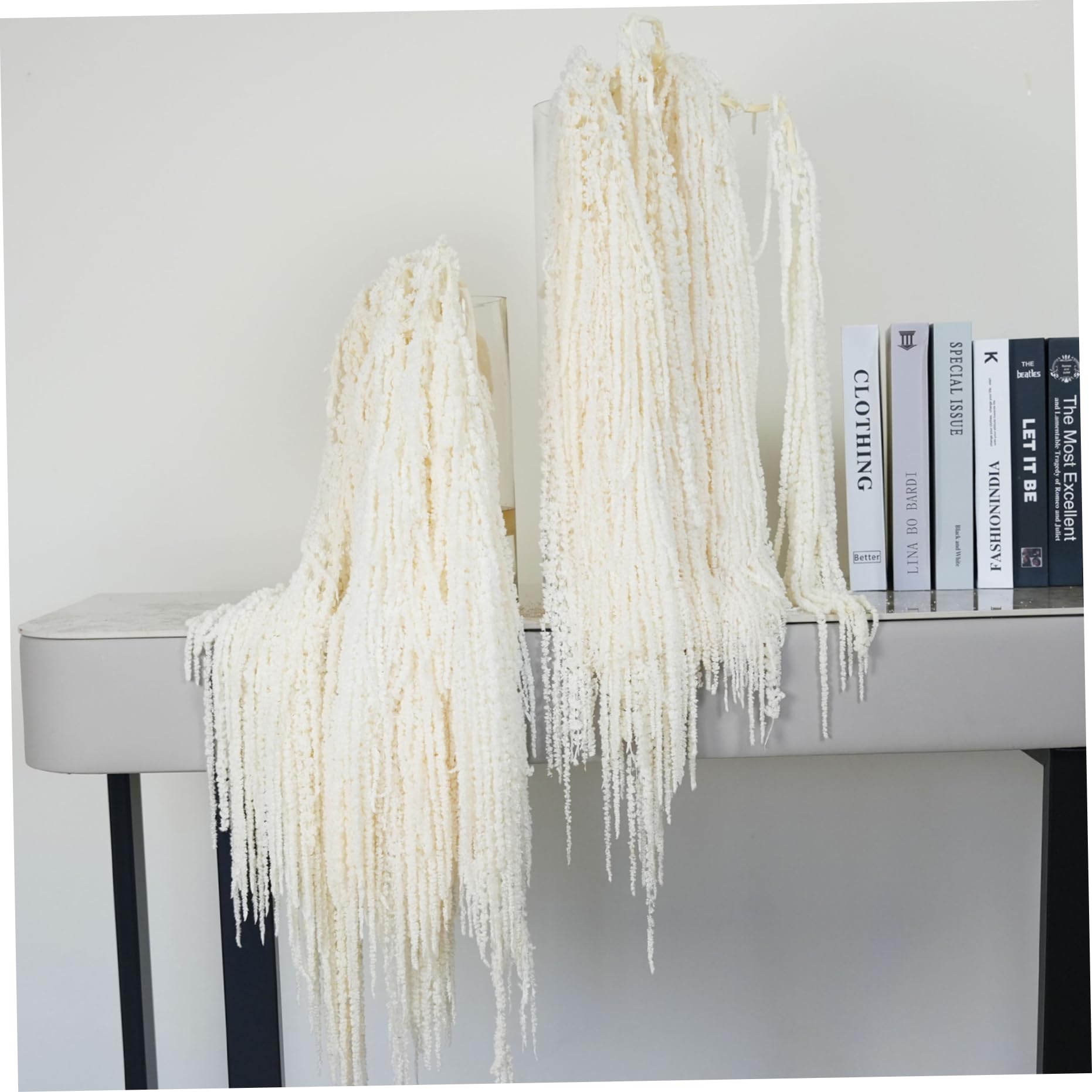 Getrocknetes Amaranthus Bouquet, 24-31,5 hängende getrocknete Blumenstrauß, lebensechte natürliche Rebe getrocknete Blumen, Wiederverwendbare getrocknete Pflanzen für Hochzeitsstrauß Wandfeier-D