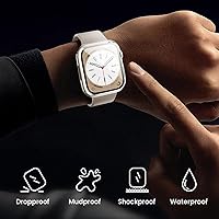 Vista 6 de Goton - Funda impermeable para Apple Watch Protector de pantalla de 1.732 pulgadas, compatible con Apple Watch Series 6 5 4 SE SE2 fundas de 1.732
