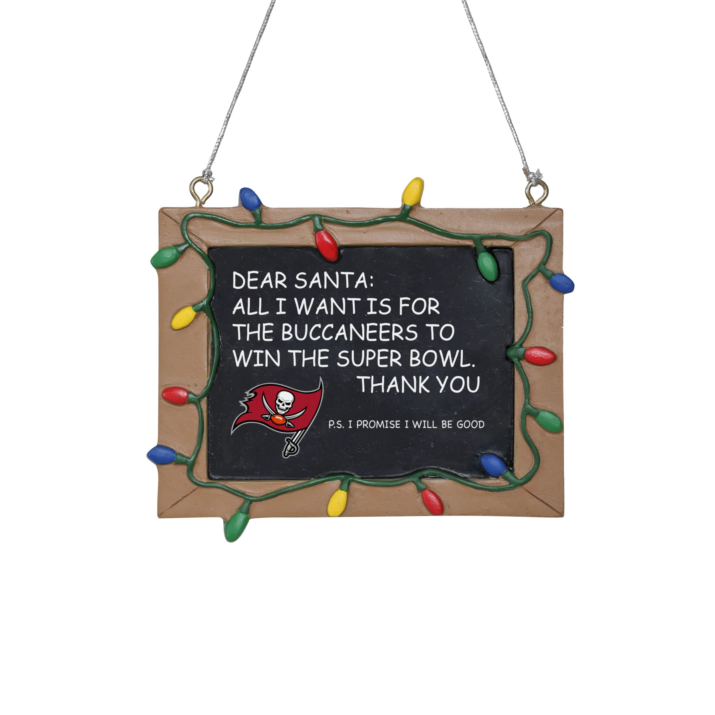 FOCO Tampa Bay Buccaneers Resin Chalkboard Sign Ornament