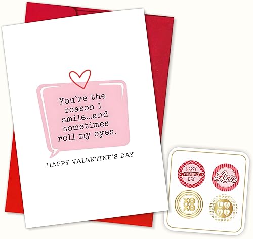 Podagree Sweet Valentines Day Card for Him Her, Valentines Card Gift for Husband