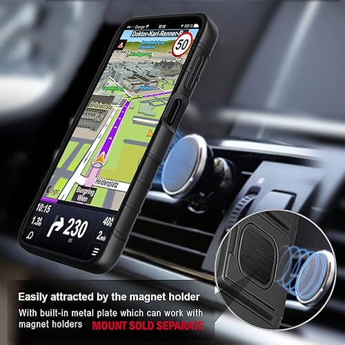 Miniatura 8 de Funda con clip para Galaxy XCover 6 Pro, Nakedcellphone Funda de agarre de anillo resistente con soporte placa de montaje integrada y funda de