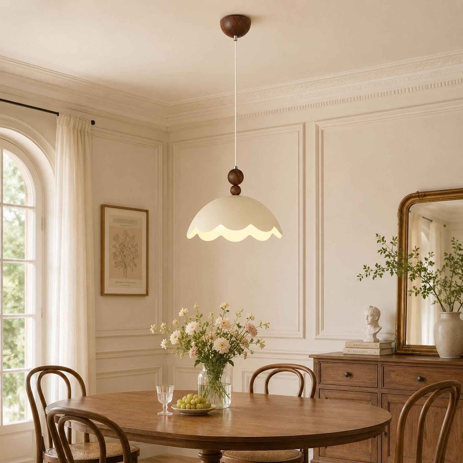 Lampada a Sospensione Cupola 40cm Stile Francese per Isola Cucina