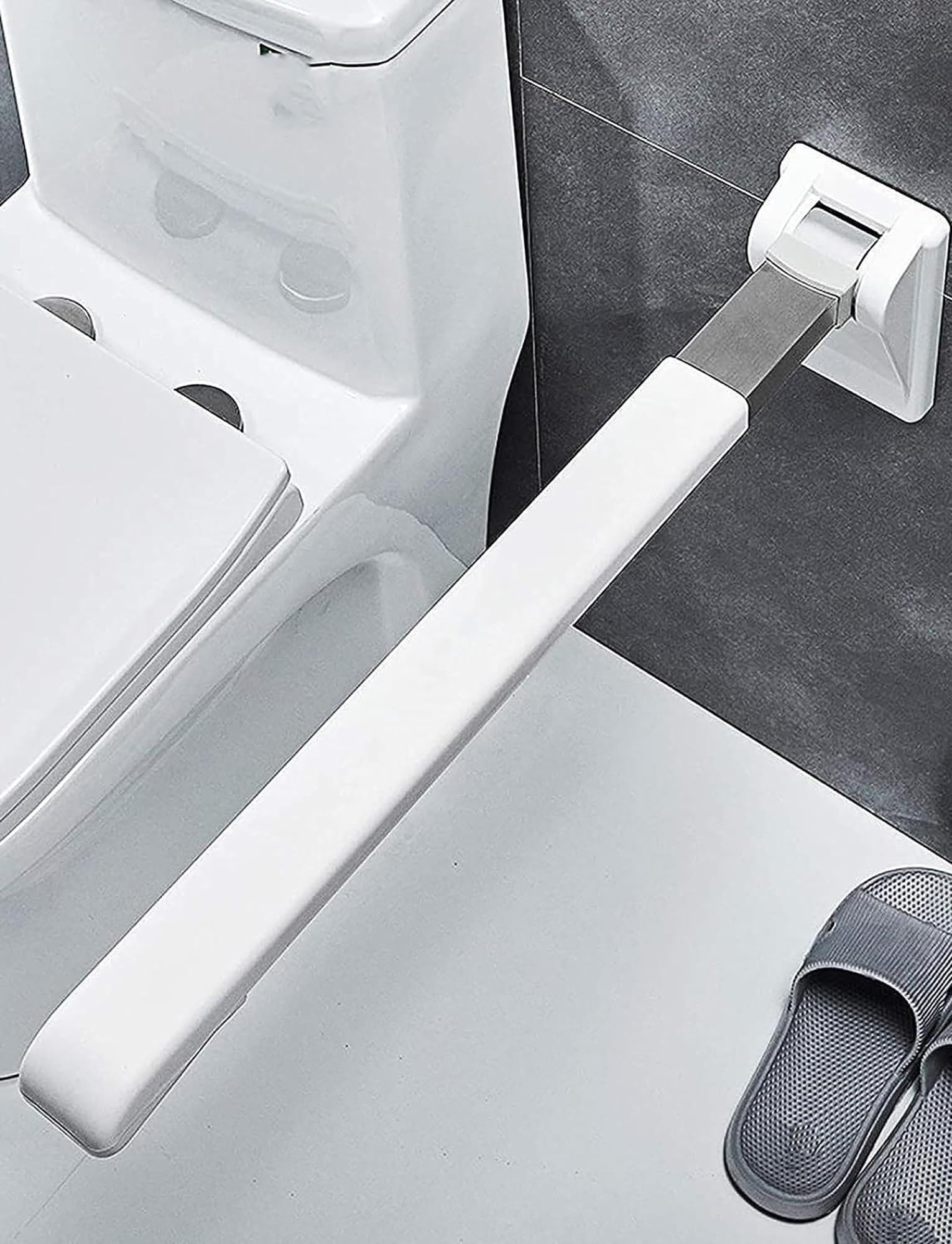 Barre d'appui pliable inox antidérapante pour sécuriser la salle de bain et l'extérieur