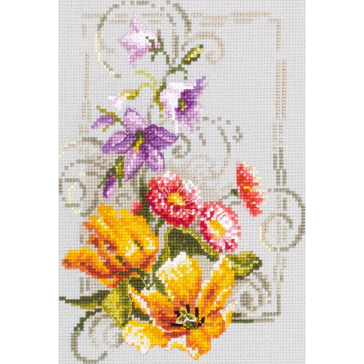 Magic Needle 100-162 ZW Happy June Counted Cross Stitch Kit with Zweigart Edition Cotton Multi-Coloured 15 x 21 cm