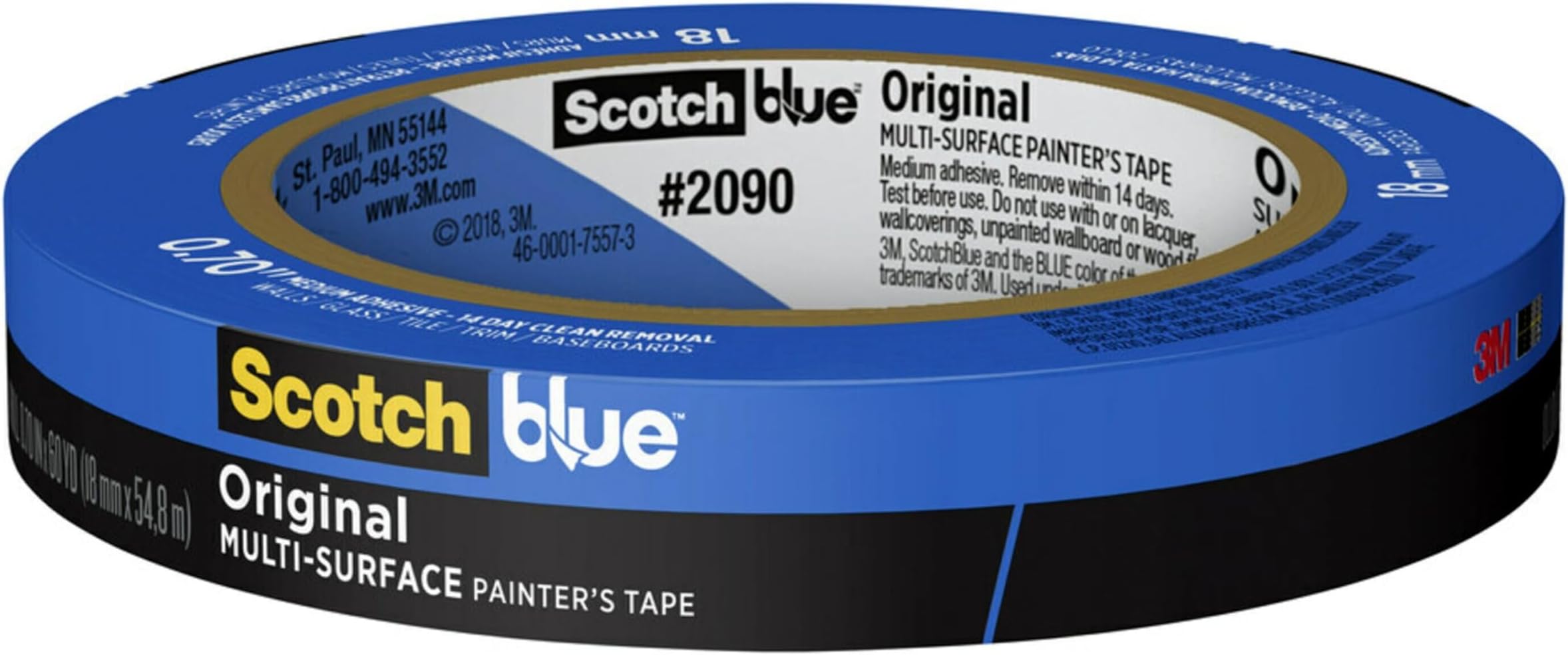 ScotchBlue Original MultiSurface Painter's Tape, 0.70 Inches x 60