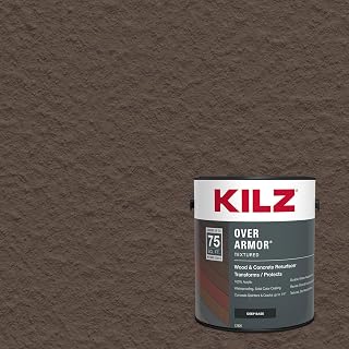 KILZ Over Armor Textured Solid-Coating Resurfacer for Wood, Composite and Concrete Surfaces, New Oxford, 1 Gallon
