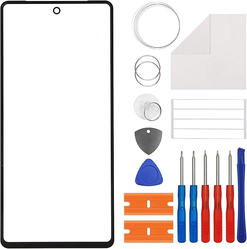 Duotipa - Panel de cristal frontal original para Google Pixel 7, reemplazo de pantalla frontal de vidrio para GA03923 de 6.3 pulgadas con kit de