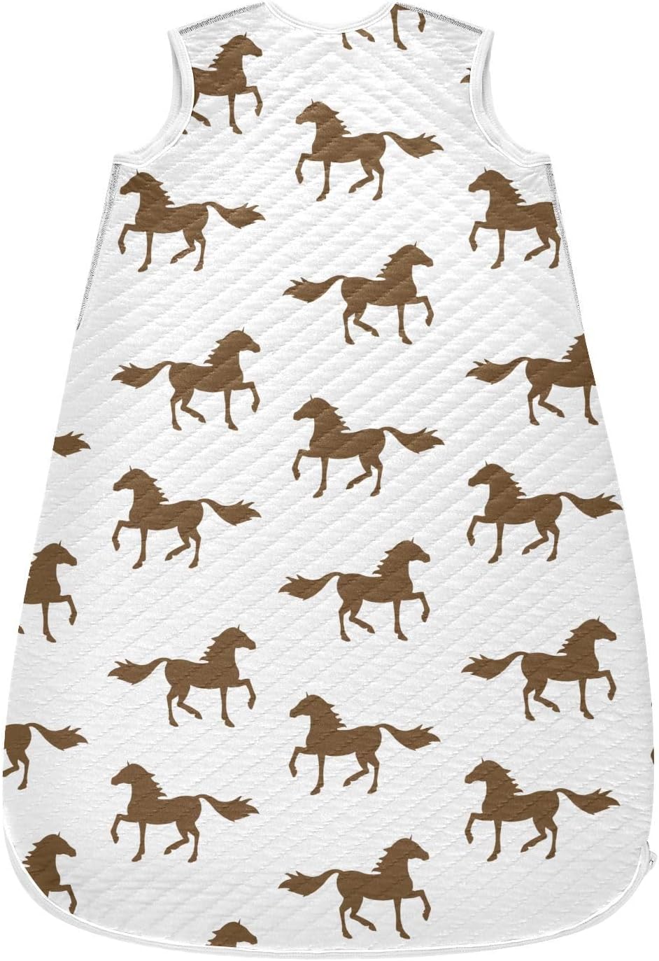 Brown Horse Silhouette Baby Sleeping Bag Sleep Sack,Baby Wearable Blanket Sleep Suit for 0-6 Months