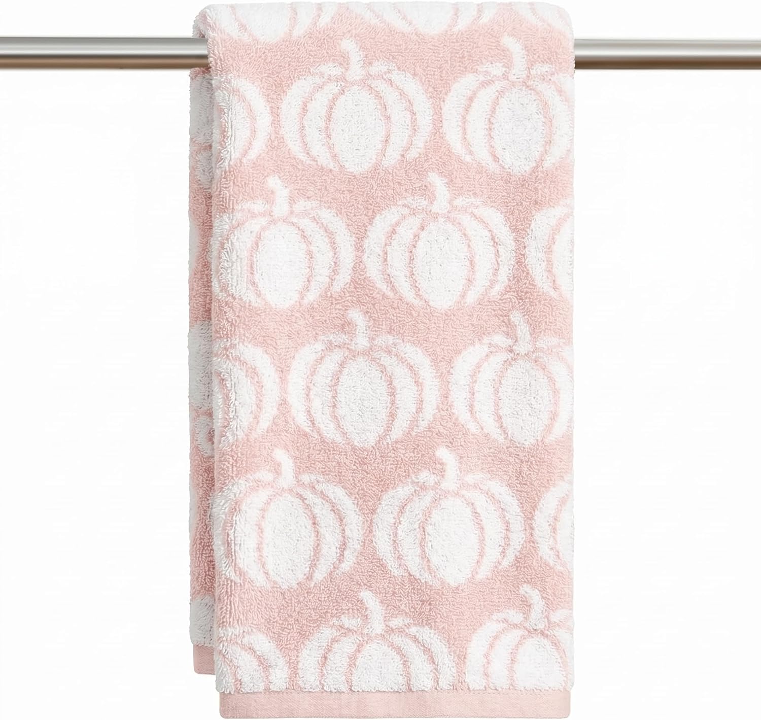 Artoid Mode 2 Pcs Beige Caramel Pumpkin Fall Hand Towels for Bathroom | Autumn Thanksgiving,13.7 x 29.5 Inch,100% Cotton,Reversible Jacquard,Soft & Absorbent Bathroom Decor Towels