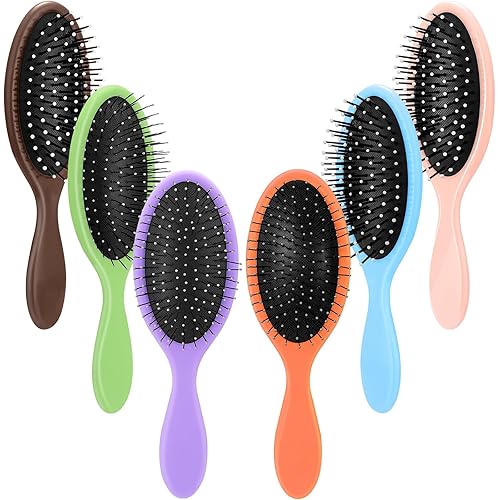Nuenen 6 piezas de cepillo desenredante húmedo para cabello seco, cepillo desenredante con cerdas suaves para mujeres, hombres, niñas y niños