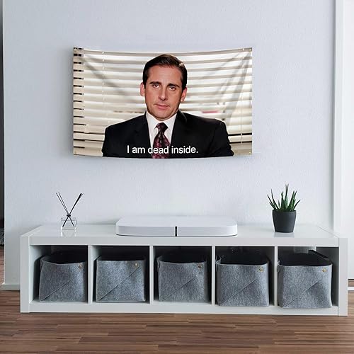 Miniatura 4 de HuuUd Divertido tapiz de pared colgante de Scott Banner I Am Dead Inside de 3 x 5 pies, adecuado para decoración del hogar en interiores y