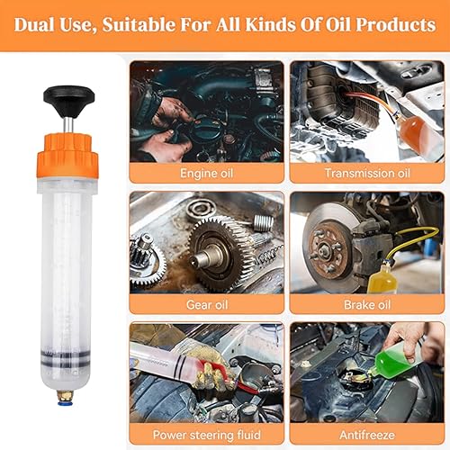 Miniatura 3 de Bomba extractora de líquido para automóvil, evacuadora de jeringa de cambio de aceite para vehículos con manguera, accesorios manuales de