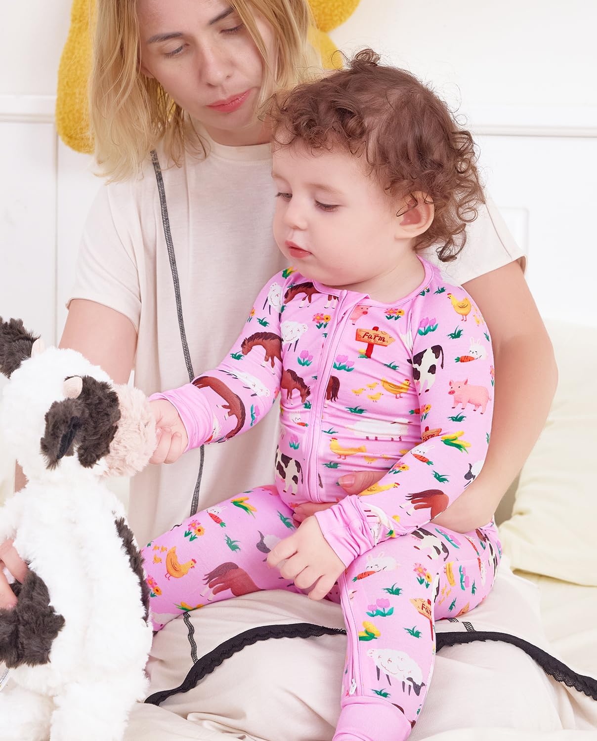 Viscose Derived from Bamboo Baby Footie Pajamas Convertible Newborn Sleeper for Baby Girl Zipper Onesie 0-24M - Image 7