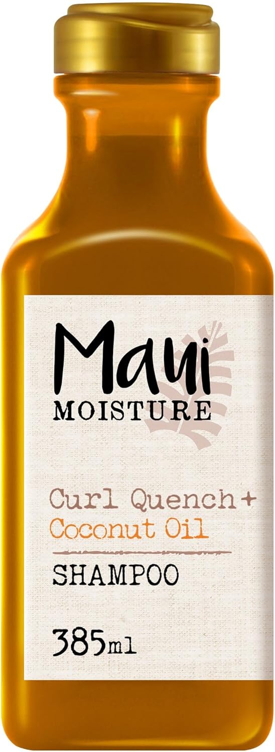 Maui Moisture Cuidado del cabello, Curl Quench+, aceite de coco, champú para cabello grueso y rizado, 385 ml (el embalaje puede variar)