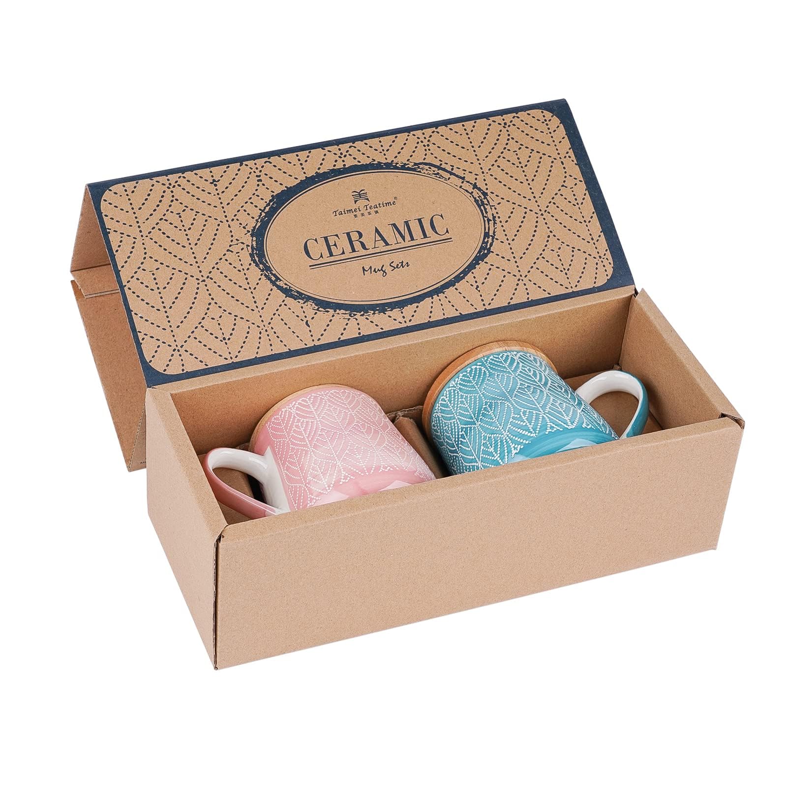 Amazon.com: TERESA'S TEASET Coffee Mug with Lid Set of 2, 16.5 oz