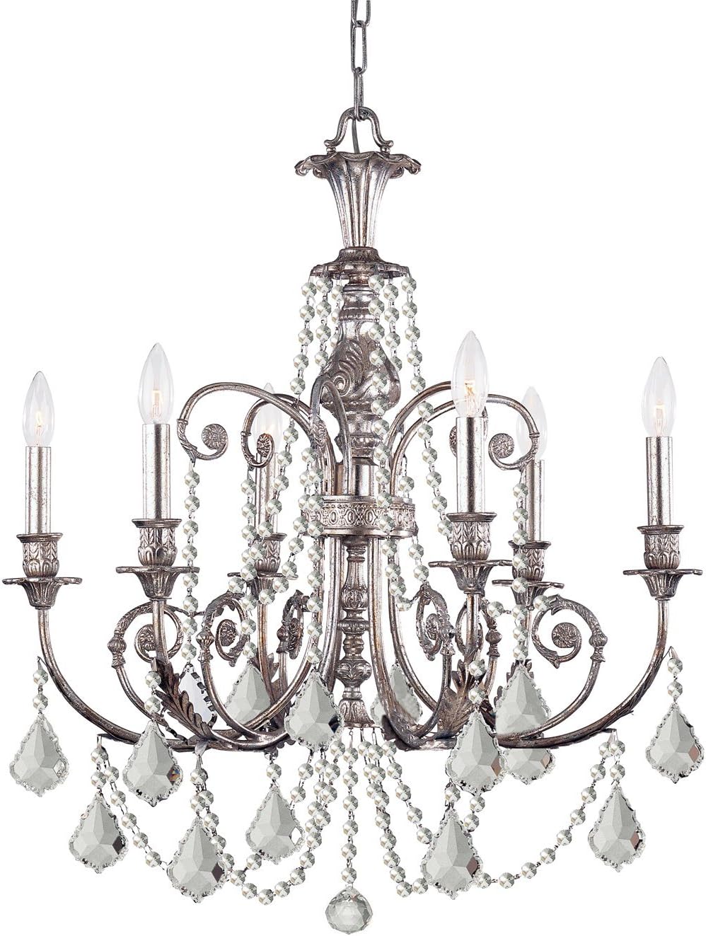 Gold Coast Lighting Sylvie Chandelier, Old Silver