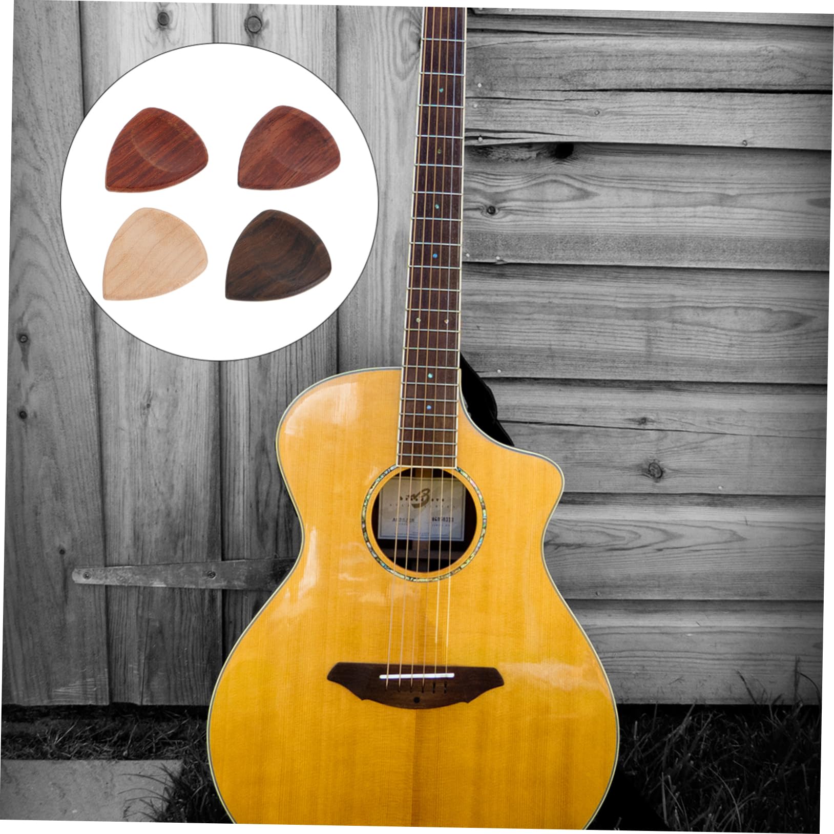 HEMOTON 20stücke Holz Gitarren Plektren Aus Naturholz Ergonomisches Design Für Akustikgitarre Und Bass Langlebig Und Praktisch Einschließlich Brasilianisches Rosenholz Ahorn Und Mehr