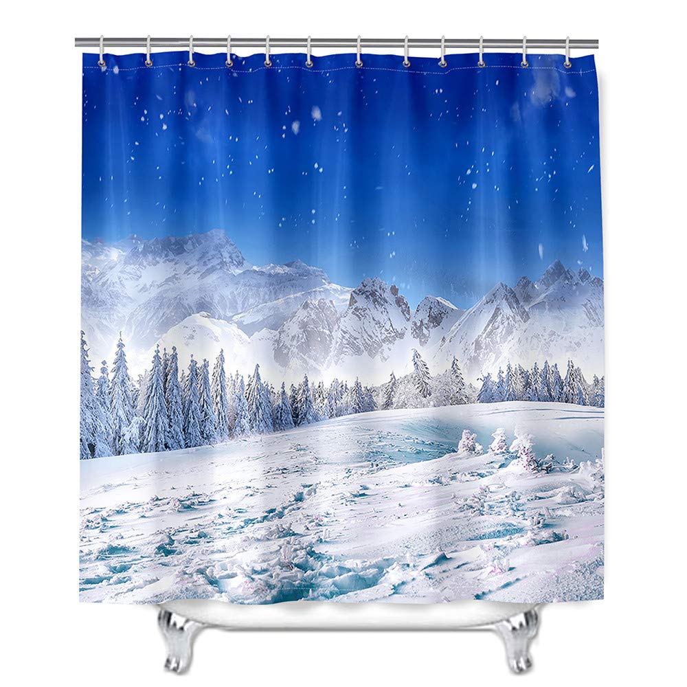 Tenda Da Doccia Ad Asciugatura Rapida, Tessuto In Poliestere Impermeabile, Lavabile In Lavatrice Tende Da Bagno Semitrasparenti Con 12 Ganci 200 X 200 Cm Bianco 87839411