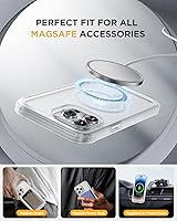 Vista 927 de Miracase Funda magnética para iPhone 14 de 6.1 pulgadas, protector de pantalla de vidrio templado integrado + protector de lente, compatible