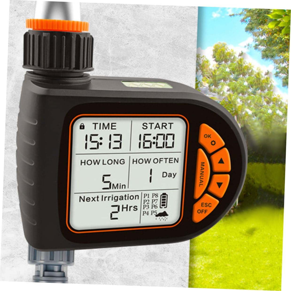 Smart Outdoor Lawn Watering Timer with Intelligent Scheduling Irrigation Controller for Garden Balcony and Lawn Automatic Watering System