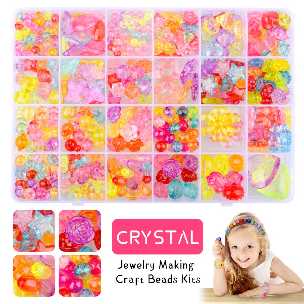 Beads for Bracelets, Jewelry Making Kit Toy Gift for 3-8 Year Old Girls Kids Crafts Set Toys
