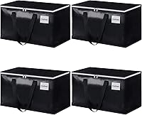 Vista 26 de Bolsas de mudanza StorageRight - Cajas de mudanza resistentes, contenedores de almacenamiento con cremallera, asas reforzadas y bolsillo