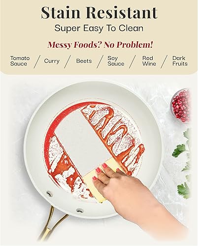 Miniatura 6 de GOTHAM STEEL Sartenes antiadherentes de 10 pulgadas, sartén antiadherente, sartenes de cocina, sartén antiadherente, sartén antiadherente,