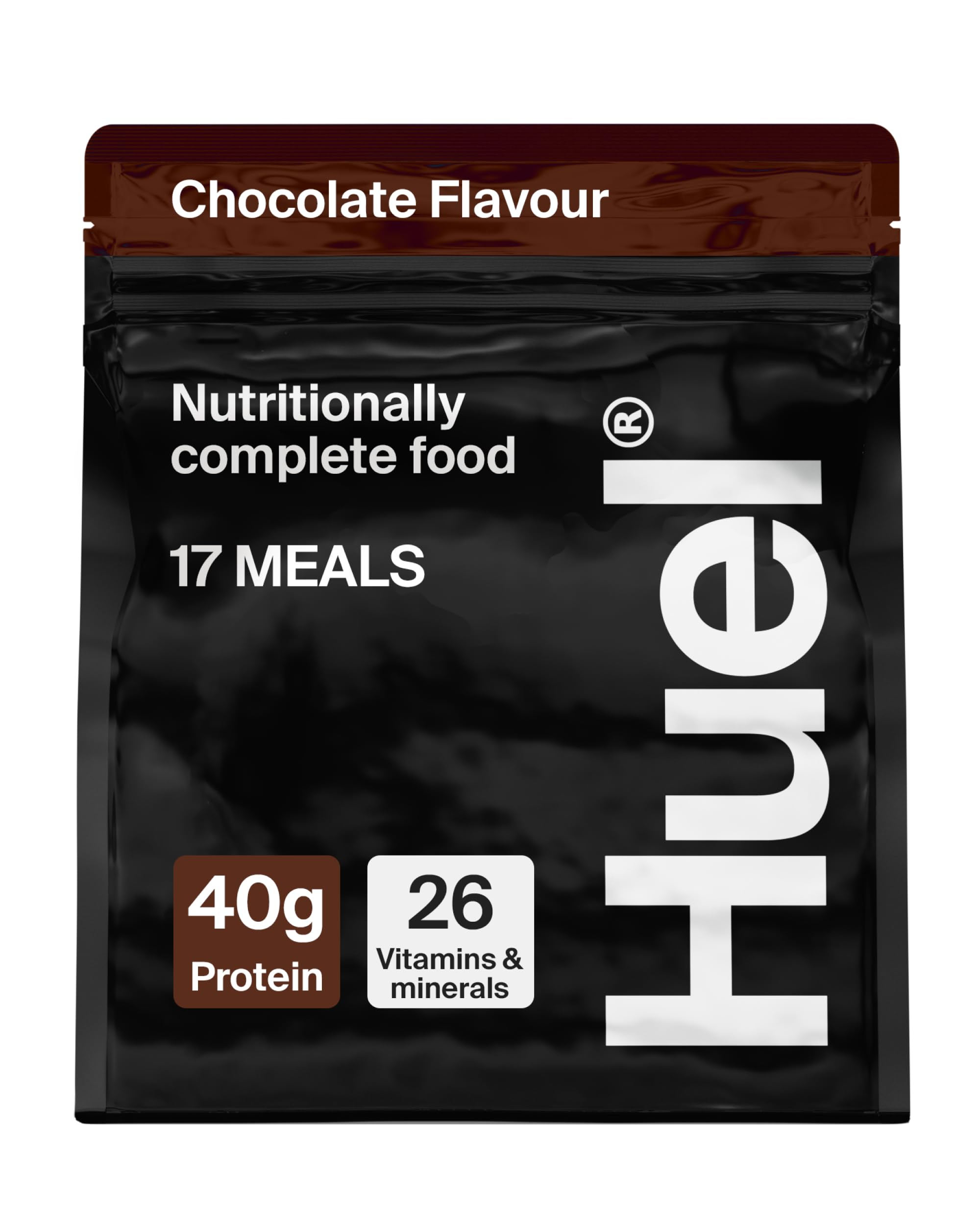 – Huel Black Edition High Protein Complete Meal Replacement, 17 Meals, Chocolate Flavour, 40g of Protein Per Serving, Ready Meals, Vegan Protein Powder, Gluten-Free, Non-GMO
