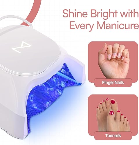 Miniatura 8 de M Profesional híbrido 86W inalámbrico recargable UV LED lámpara de curado de uñas inalámbrico secador de uñas para uñas de gel, manicura, pedicura