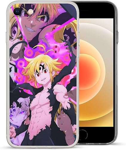 Miniatura 2 de LVTFCO Para Samsung Galaxy A52 5G, Anime Los Siete Meliodas Pecados Mortales #06 Transparente Protector Suave Silicona A Prueba De Golpes Suave TPU