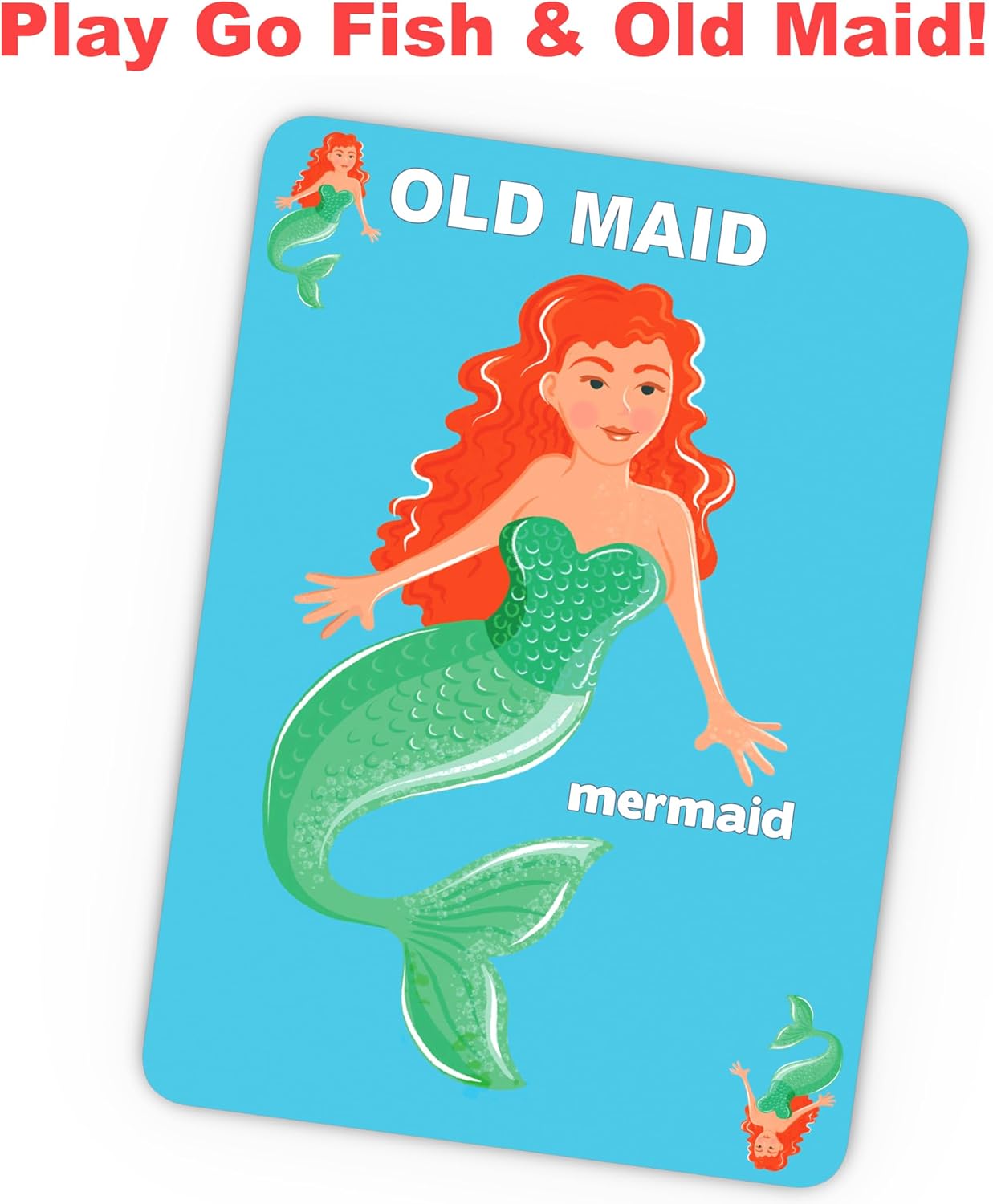 Arizona GameCo Giant Go Fish Card Game for Kids and Families – Play Go Fish and Old Maid – Large 5x7in Cards – Adorable Animal Art – a Fun Gift idea for Boy/Girl – a Family Game for Ages 4+