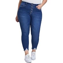 Royalty for Me Women's Royalty for Me Women's Plus Size Sustainable Button Fly Skinny Jeans