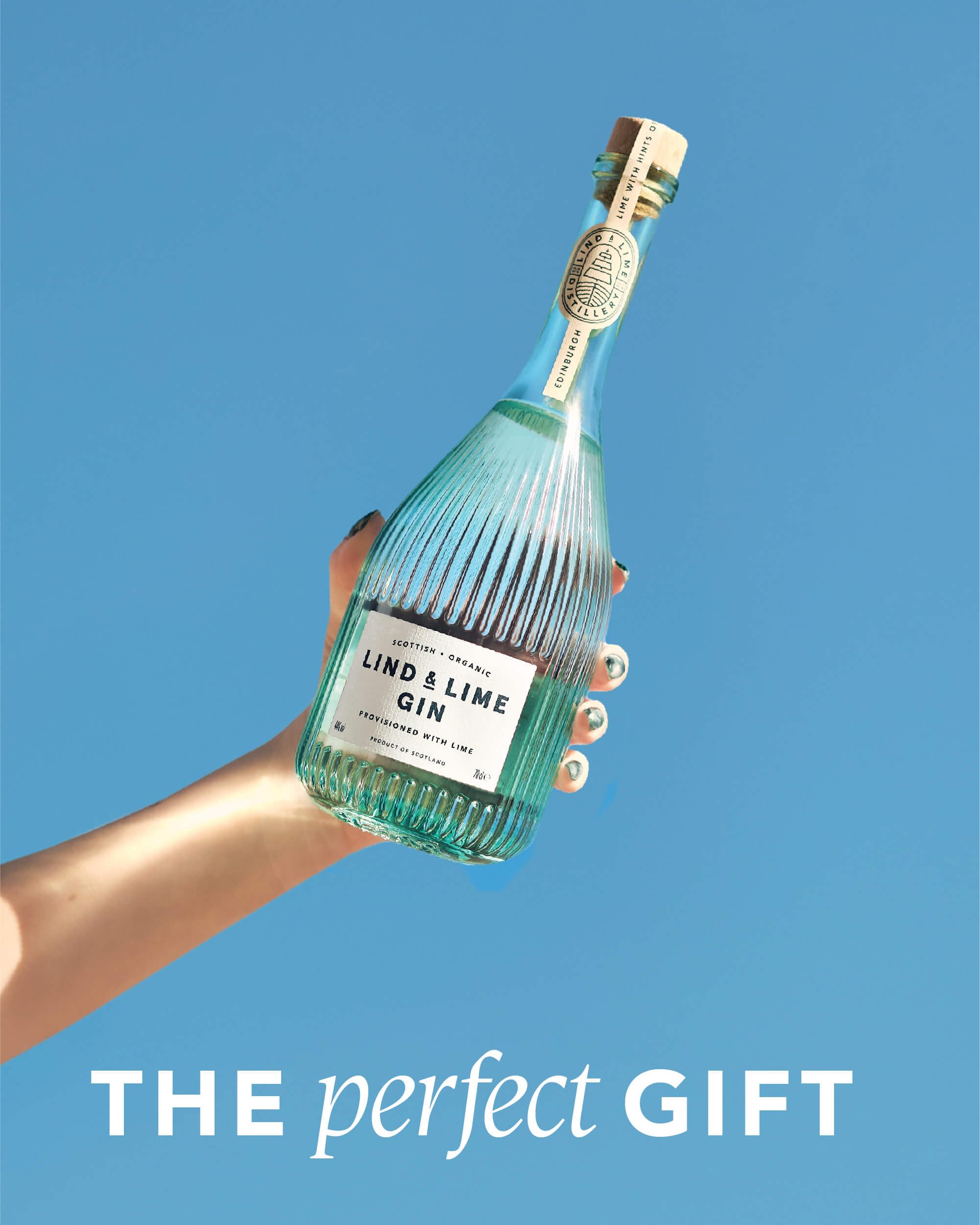 Lind & Lime | Gin aus Schottland | biologisch | 7 Botanicals | rosa Pfeffer und Limette | 100 % Plastikfrei | 100 % grüne Energie | 700 ml | 44 % Vol.