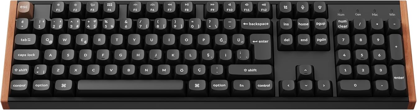 Keychron K10 HE Kablosuz Manyetik Anahtar Özel Klavye Gateron çift raylı manyetik bulutsu anahtarlar.(K10H-F1-TR)