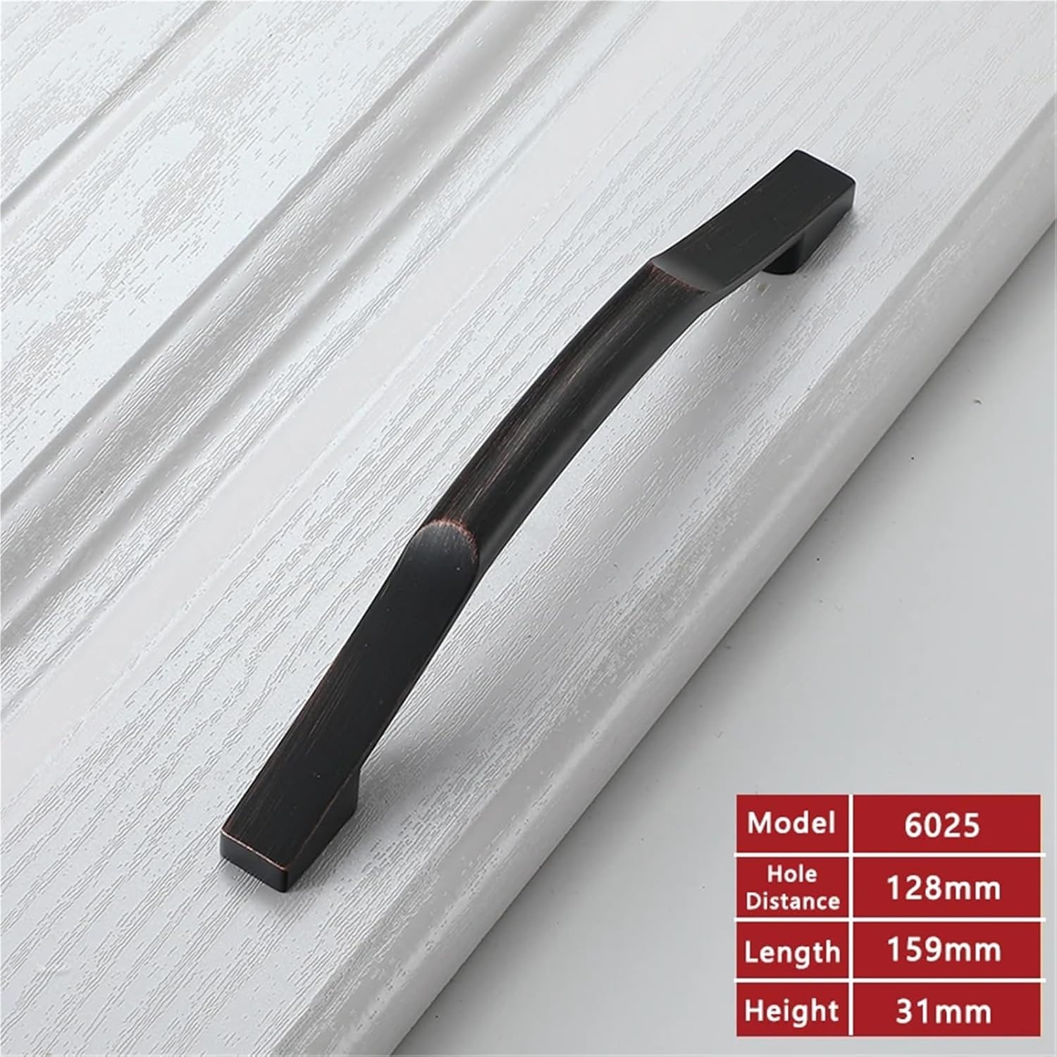 Zinc Black Bronze Handles Cupboard Door Pulls Furniture Handle Drawer Knobs Hardware 1Pcs(6025-128mm)