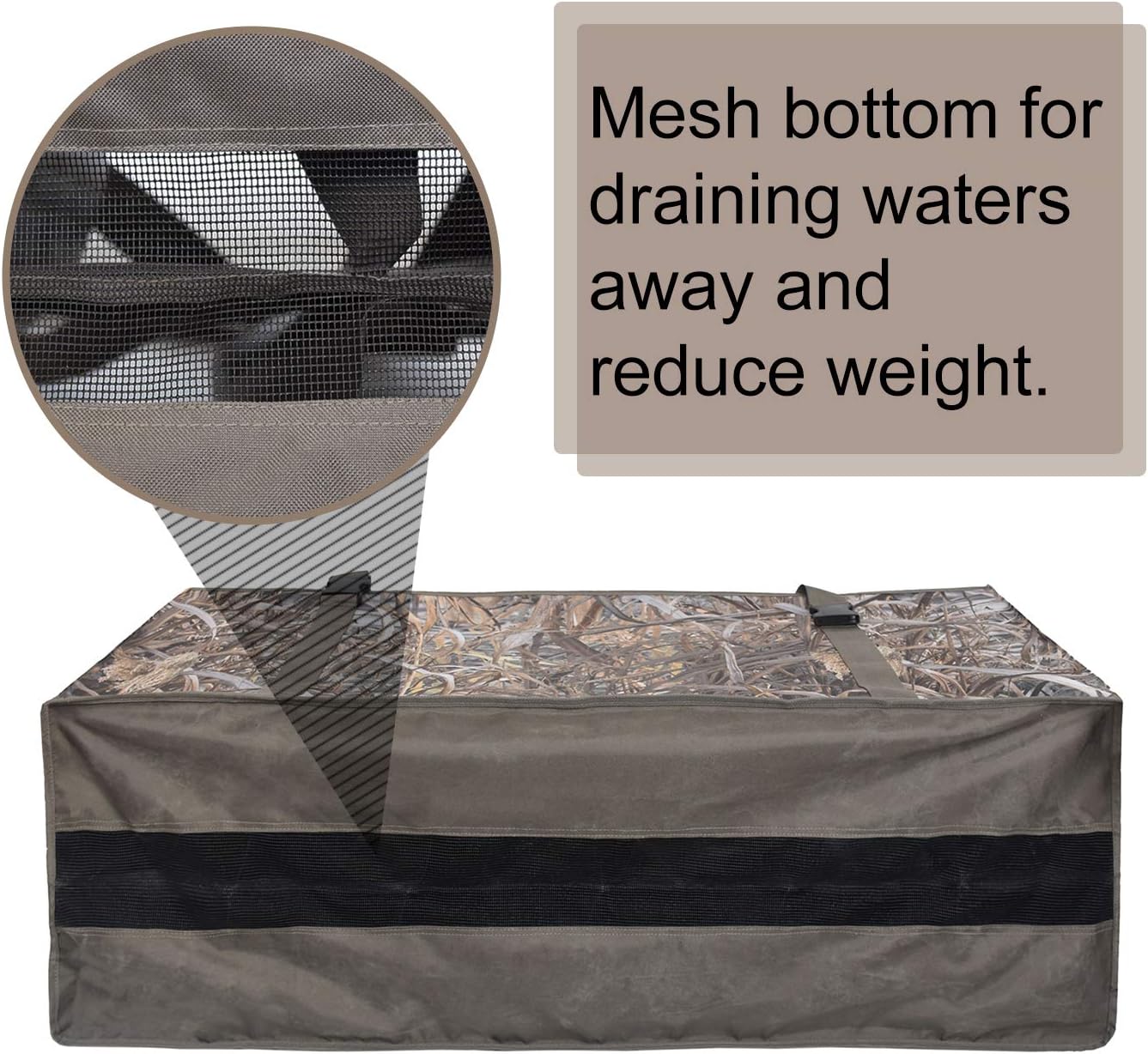 MYDAYS 12 Slot Duck Decoy Bag, Mid-Size Goose Decoy Bag, Hunting Gear, Duck Hunting Bag with Waterfowl Hunting Blind Camouflage Printing