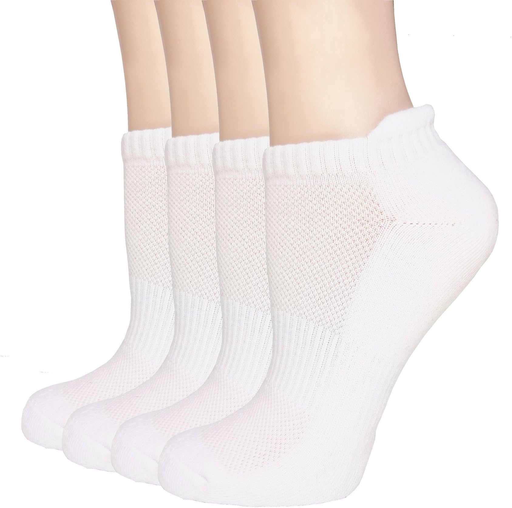 FORMEUWomen's Moisture Wicking Athletic Low Cut Ankle Cotton Socks Cushion or Non Cushion Comfortable 4/6/10 Pairs