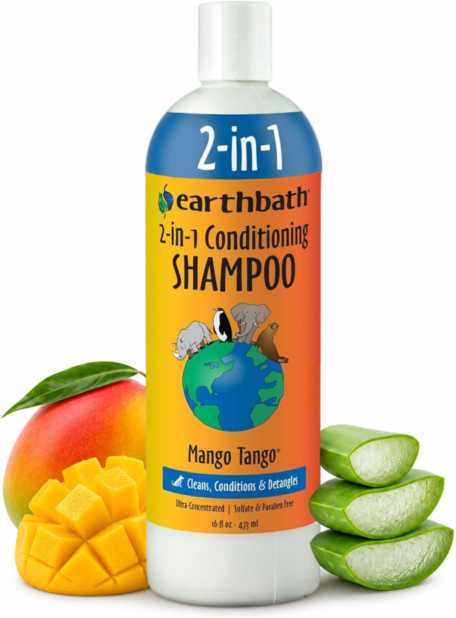 Natural Mango Tango 2 In 1 Conditioning Shampoo With Scent, 16Oz