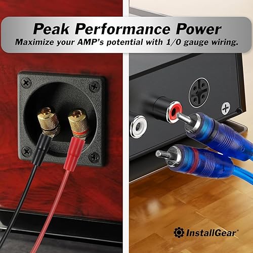 Miniatura 2 de InstallGear Kit de Cableado de Amplificador de Calibre 10 Dual - Kit de Amplificador con Cableado de Instalación de 4 Amplificadores