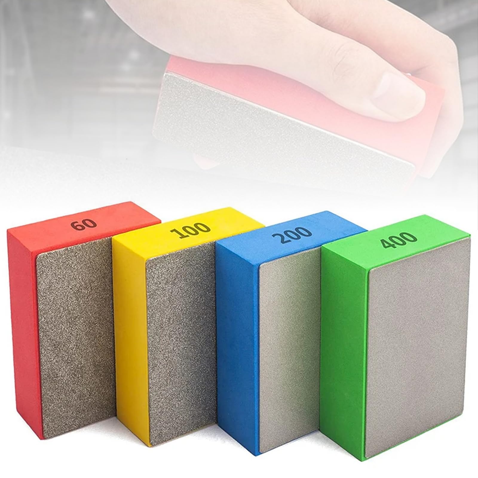 Diamond Polishing Pads, 4Pcs Tile Polishing Pads (60# 100# 200# 400#)