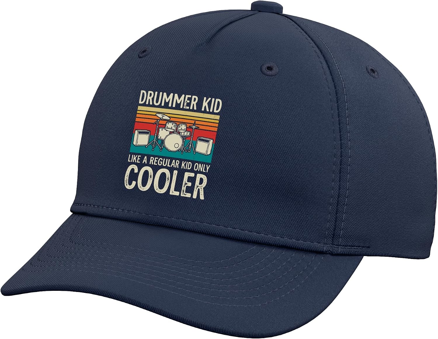 Drummer Kid Like Regular Only Cooler Drums Musician Music Adjustable Baseball Hat