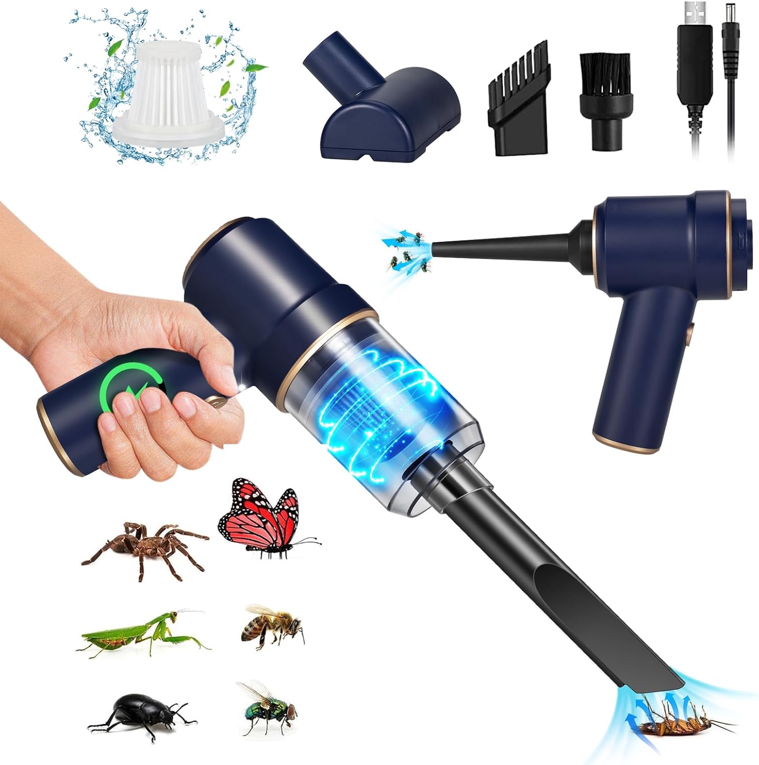 Vacuum Bug Catcher Insect Traps Blower Cordless