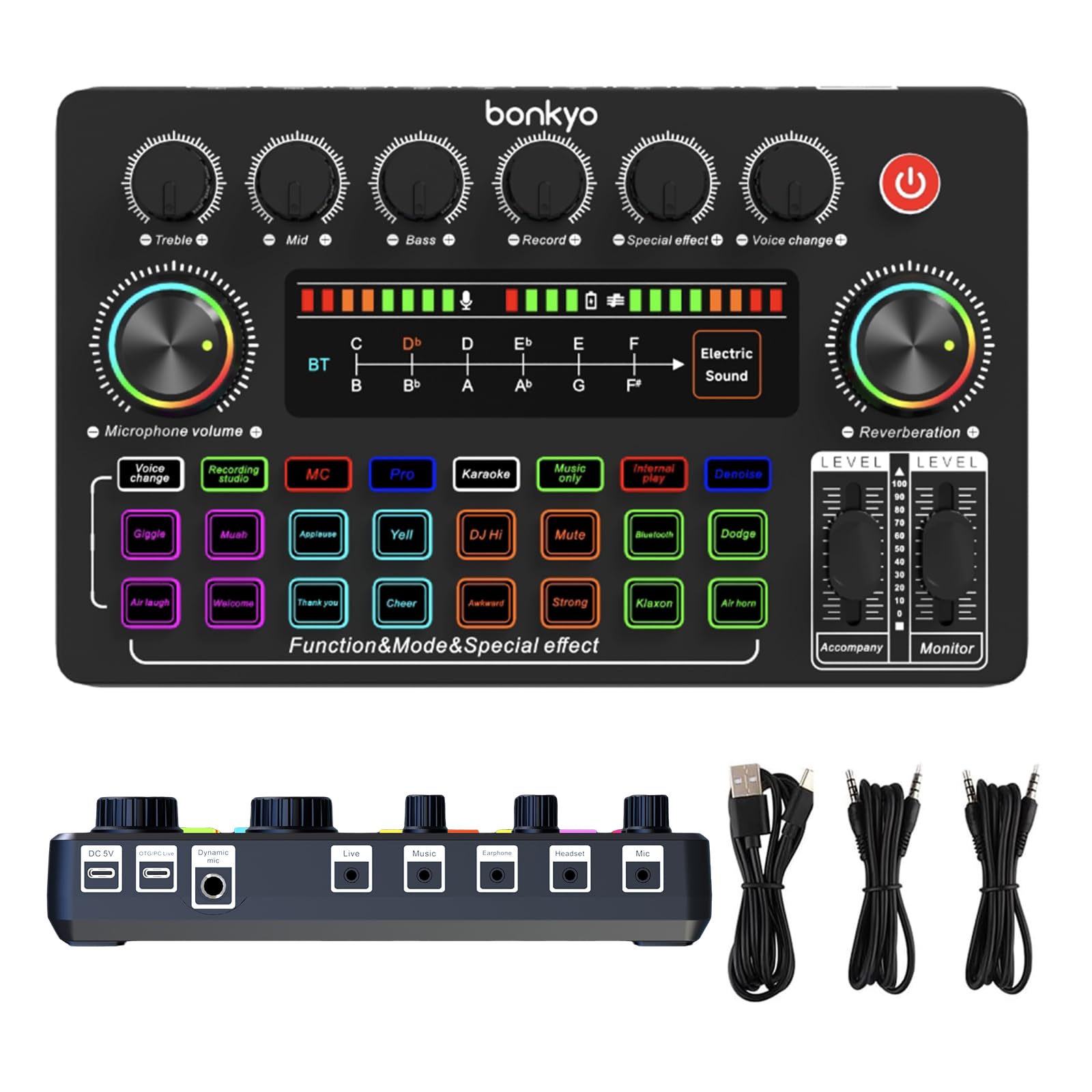 Amazon.com: F999X Live Sound Card, Professional Audio Mixer