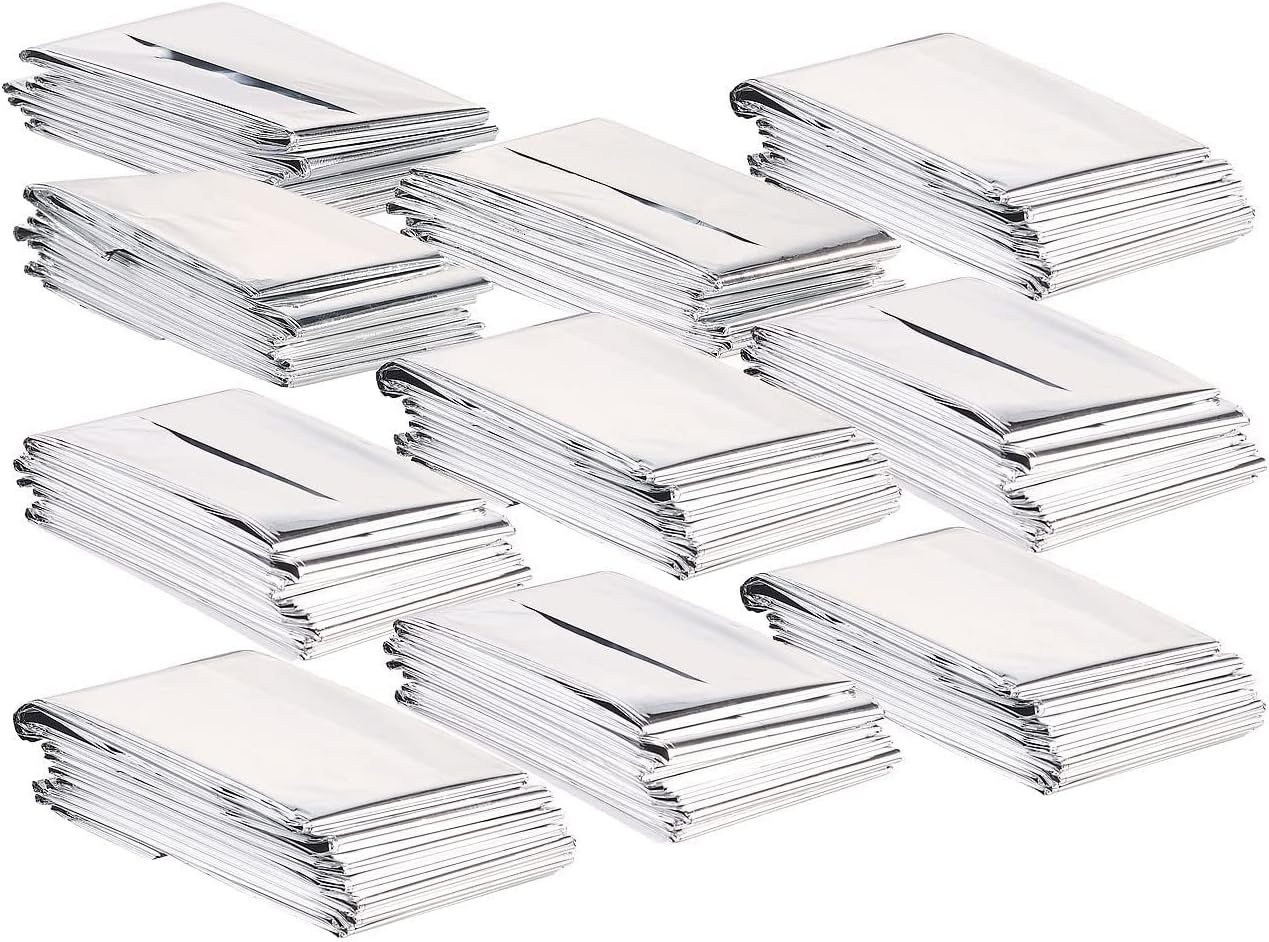 Pack of 10 emergency blankets (160 x 210 cm) multifunctional