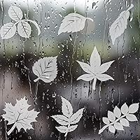 Vista 5 de 20 calcomanías para ventana de hojas para ataques de pájaros, calcomanías anticolisión, calcomanías de ventana surtidas de hojas grandes para evitar