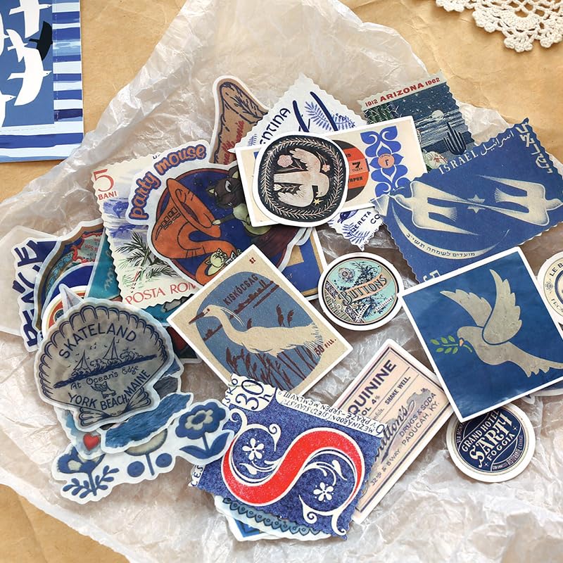 Image of WEMOL DIY 86 Pcs Vintage Aesthetic Scrapbooking Supplies Stickers