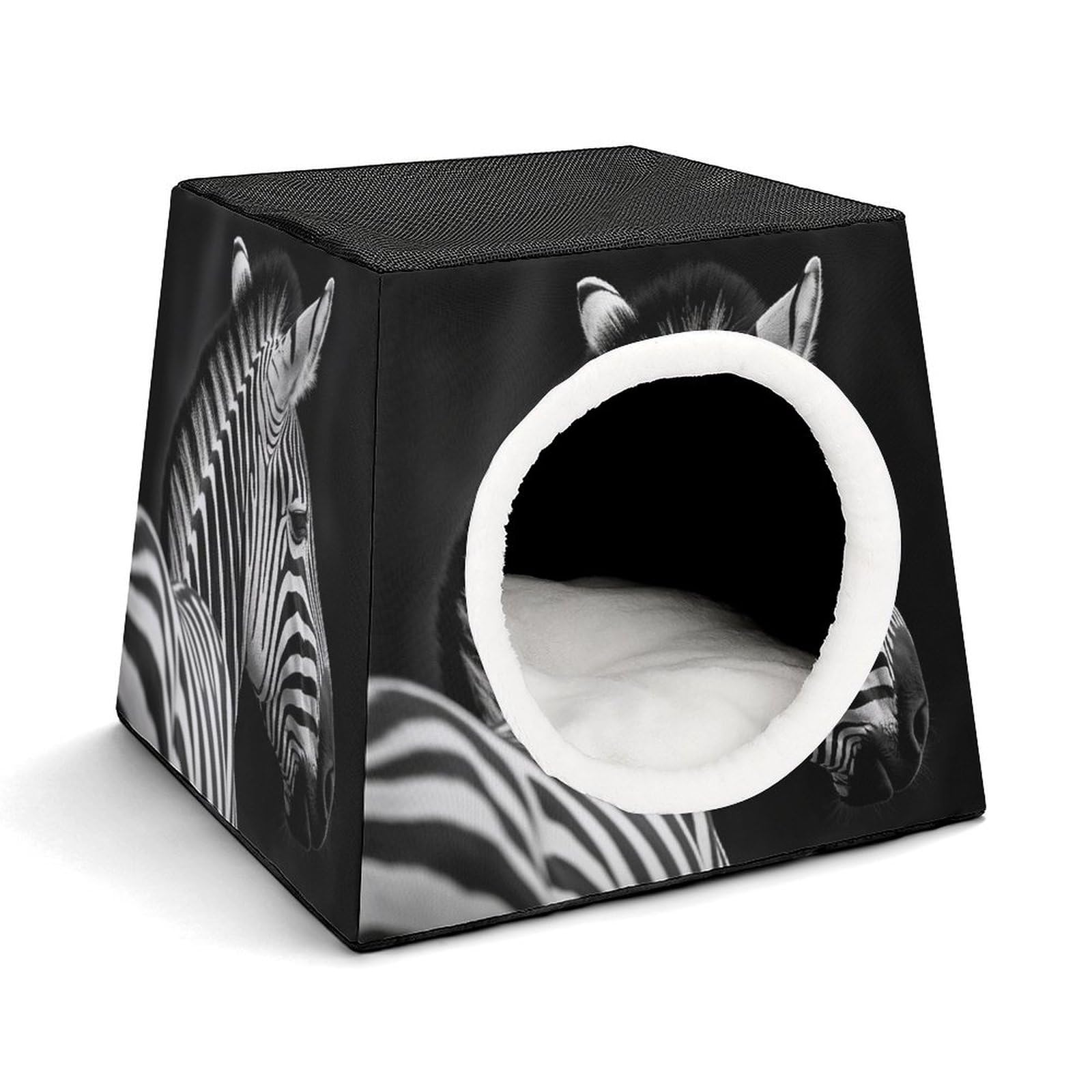Nichoir abri d'intérieur pour chats d'intérieur capsule zèbre douce